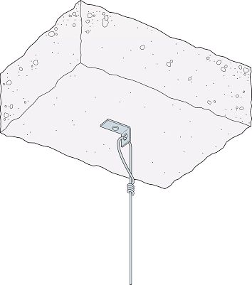 .157” x 7/8” Simpson Strong-Tie PCLDPA-87 PCLDPA Powder-Actuated 90° Ceiling Clip installation