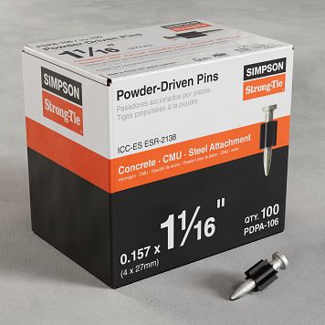 0.157” x 1-1/16” Simpson Strong-Tie PDPA-106 PDPA Powder-Driven Pin package