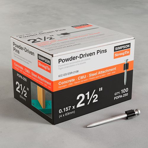 0.157” x 2-1/2” Simpson Strong-Tie PDPA-250 PDPA Powder-Driven Pin package