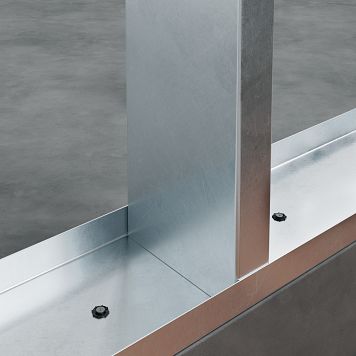 0.157” x 1” Simpson Strong-Tie PDPA-100 PDPA Powder-Driven Pin steel framing to edge of concrete installation