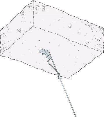 .157” x 1-5/16” Simpson Strong-Tie PECLDPA-131 PECLDPA Powder-Actuated 120° Compact Ceiling Clip installation