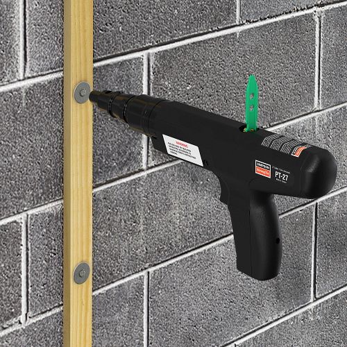 0.157” x 1-7/8” Simpson Strong-Tie PDPAWL-187 PDPAWL Powder-Driven Pin with 1" Washer wood to cmu install with pt-27