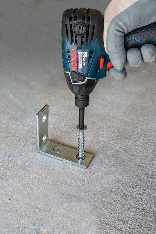 3/8" x 2-1/2" Simpson Strong-Tie THD37212CS Zinc Titen HD Countersunk Head Concrete Masonry Screw install