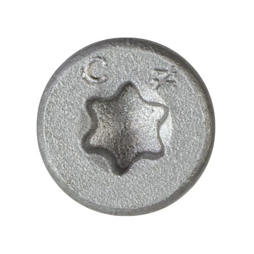 ¼” x 2-¾” Silver Flat Head Simpson Strong-Tie TNTS25234TFB Titen Turbo Concrete Masonry Screw head