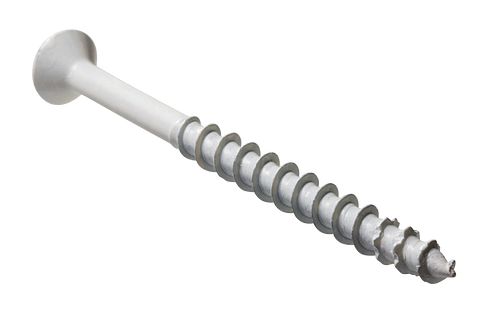 3/16” x 1-¾” White Flat Head Simpson Strong-Tie TNTW18134TF Titen Turbo Concrete Masonry Screw tip