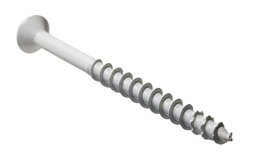 3/16” x 3-¾” White Flat Head Simpson Strong-Tie TNTW18334TF Titen Turbo Concrete Masonry Screw tip
