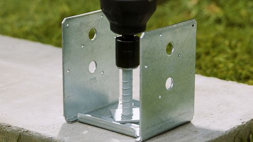 3/4" x 10” Simpson Strong-Tie THD75100HMG Titen HD Heavy-Duty Concrete Masonry Screw adjustable pose base