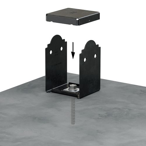 3/4” x 8-1/2” Simpson Strong-Tie THD75812HMG Titen HD Heavy-Duty Concrete Masonry Screw post base installation
