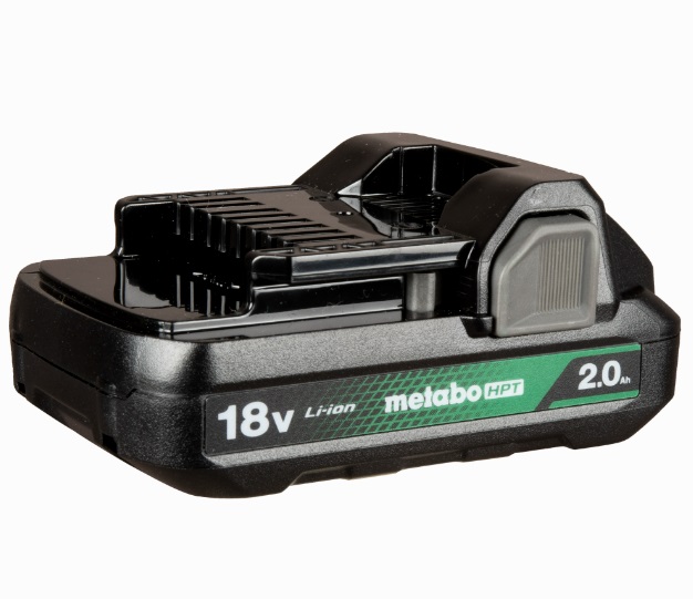 Metabo HPT BSL1820M 2.0 Ah Lithium Ion Battery w/ Fuel Gauge angle