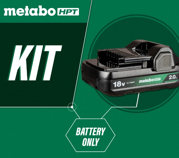 Metabo HPT BSL1820M 2.0 Ah Lithium Ion Battery w/ Fuel Gauge battery only
