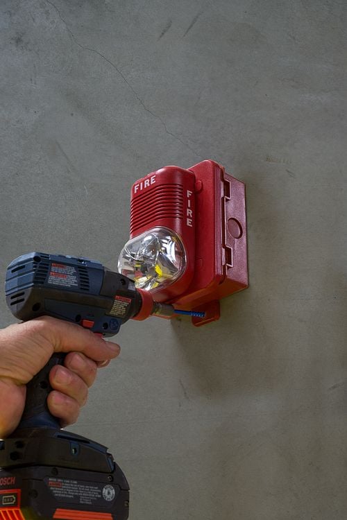 1/4” x 1-3/4” Hex Titen Turbo Concrete Masonry Screw fire alarm install