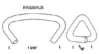 RING09AL25 9 Gauge 1-3/16" Aluminum D Ring Blunt Tip