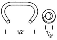 RING516G100B Bostitch 16 Gauge 1/2" GL Blunt Tip C Ring