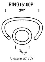RING15G100B Bostitch 15 Gauge 3/4" GL C Ring Blunt Tip