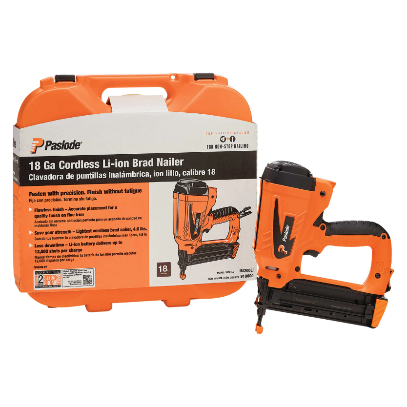 Paslode IM200-Li 18 Gauge Cordless Brad Nailer 918000 case