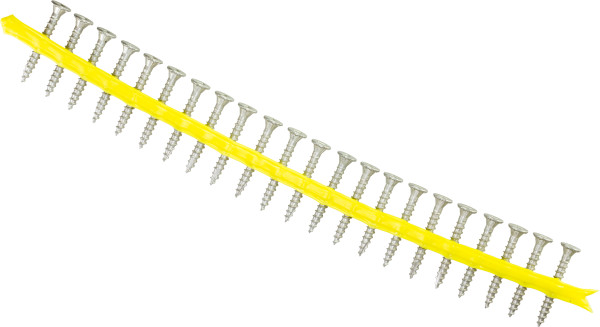 CB3BLG158S #10 x 1-5/8" Steel, #3 Square, Coarse Thread w/nibs, Galv collated