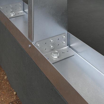1/2” x 5” Strong-Tie THD50500H Zinc Titen HD Heavy-Duty Concrete Masonry Screw column install