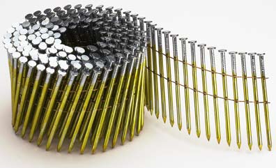 3-1/2" x .120 Screw Shank Wire Coil Nails