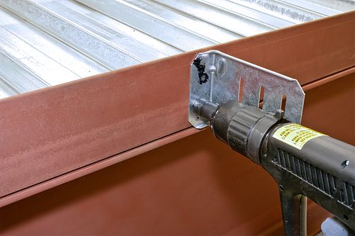 0.157” x 1” Simpson Strong-Tie PDPAT-100 PDPAT Powder-Driven Top Hat Pin scb installation