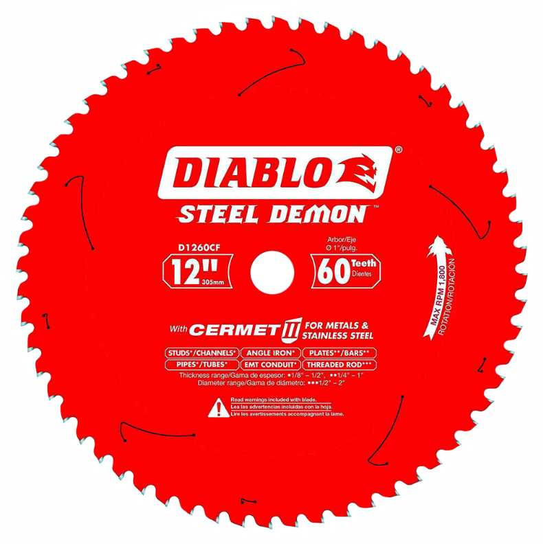 Diablo D1260CF 12" x 60-Teeth Steel Demon Cermet II Saw Blade