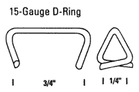 10003824 3/4" SR15D 15 Gauge D Ring Sharp