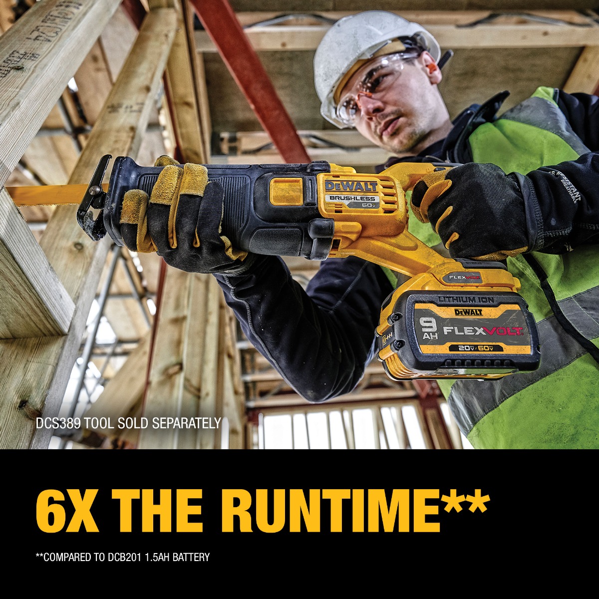 DeWalt DCB609 FLEXVOLT 20V/60V MAX* 9.0 Ah Battery 6 times runtime