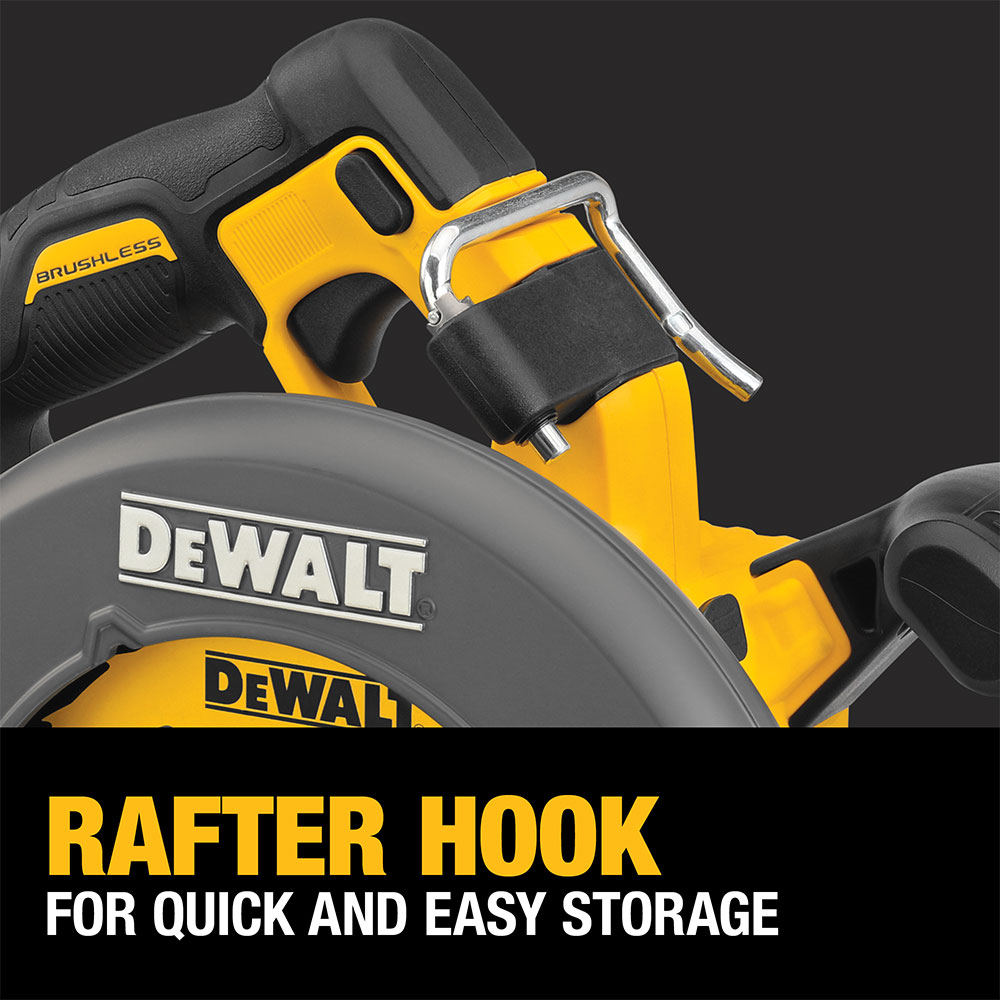 DeWalt DCS578B 60V MAX Cordless 7-1/4" Electric Circular Saw w/ Brake rafter hook