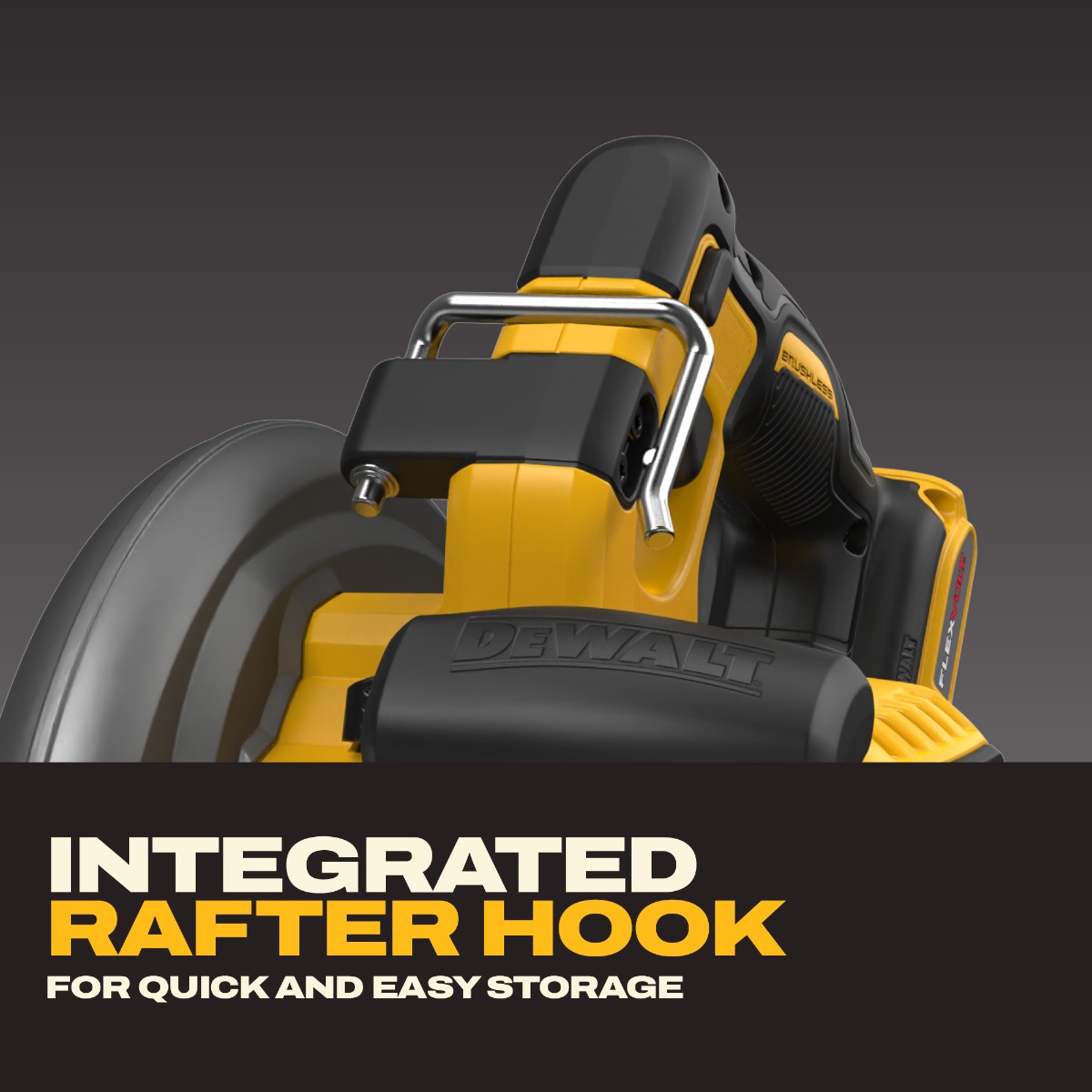 Dewalt DCS588X1 FLEXVOLT 60V MAX 7-1/4" Circular Saw with rafter hook