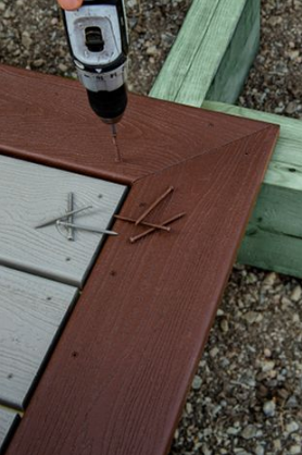 Deck-Drive #10 x 2-3/4" DCU Brown-01 Composite Deck Screw DCU234SBR01 installation