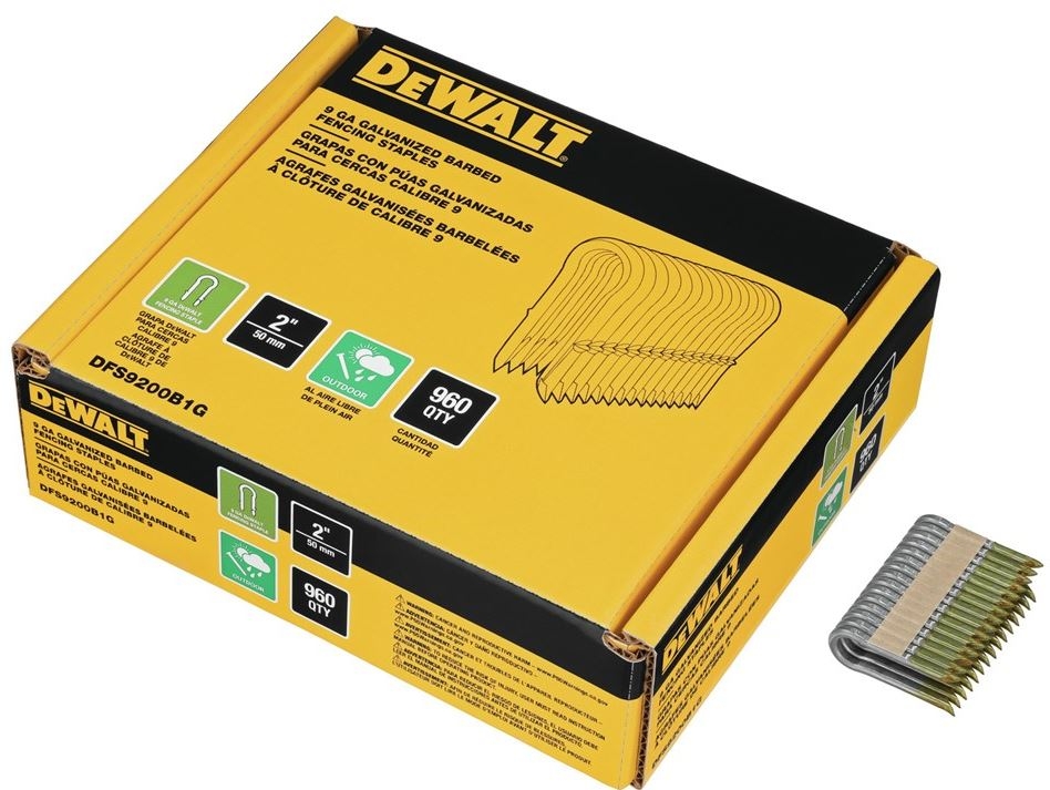 Dewalt DS9200B1G 2" 9 Gauge Fence Staple Box
