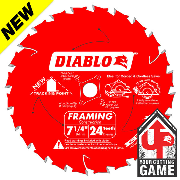 Diablo D0724A 7-1/4" 24T Framing Blade with Tracking Point