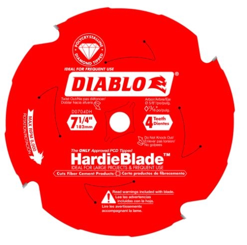 Diablo D0704DH 7-1/4" 4T Fiber Cement HardieBlade