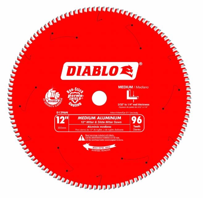 Diablo D1296N 12" 96T Medium Aluminum Saw Blade