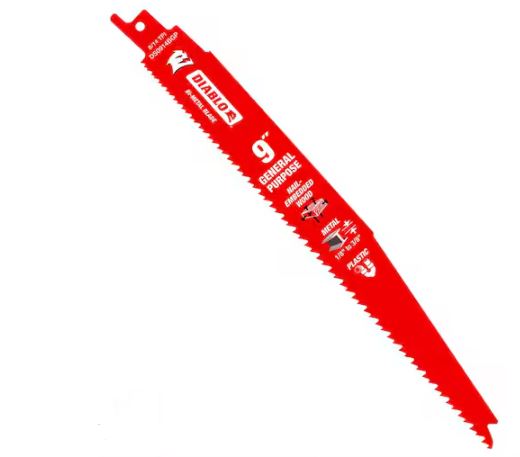 Diablo 9" 8/14 TPI Bi-Metal Reciprocating Saw Blade DS0914BGP5