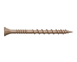 Quikdrive DSVT114S #8 x 1-1/4" DSV Deck Screw, T25 6-Lobe Drive, Rimmed Flat Head, Quik Guard Coated Tan