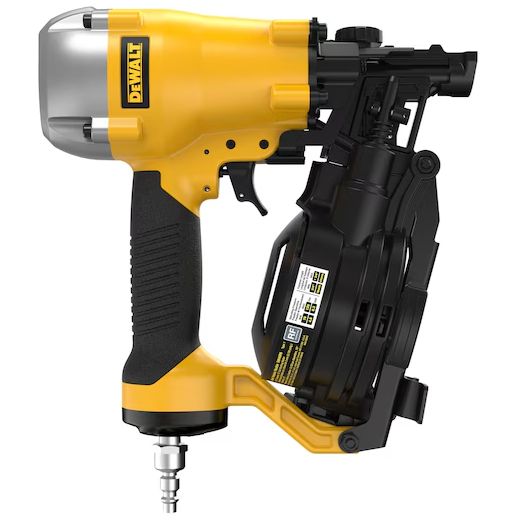 Dewalt DW46RN Pneumatic Coil Roofing Nailer, 3/4" to 1-3/4" side profile view