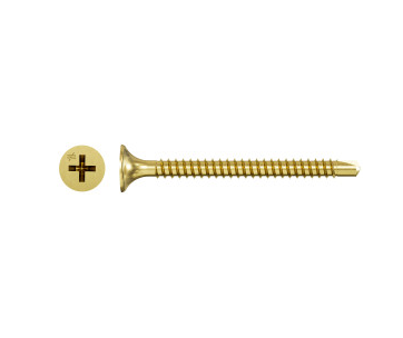 #6 x 1-5/8" Yellow Zinc Coated DWFSD Drywall Screw