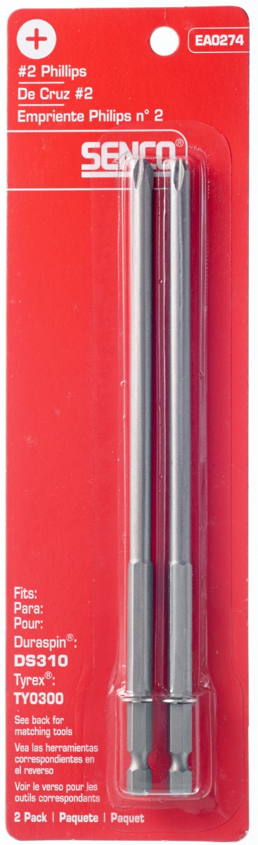 Senco EA0274 DuraSpin #2 Phillips Bit 178mm - 2 Pack