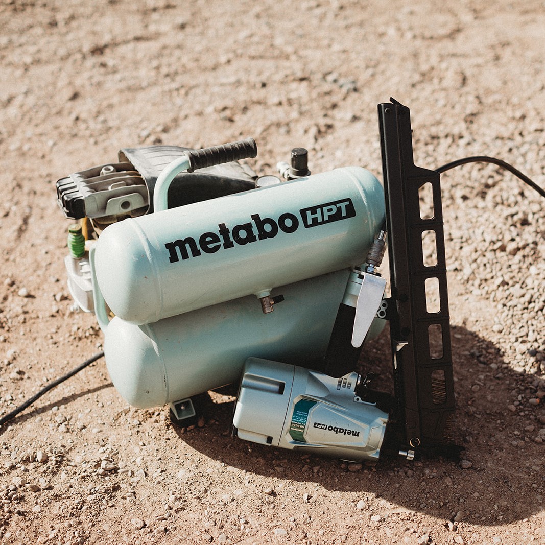 Metabo HPT EC99S 4 Gallon Portable Electric Twin Stack Air Compressor beauty shot