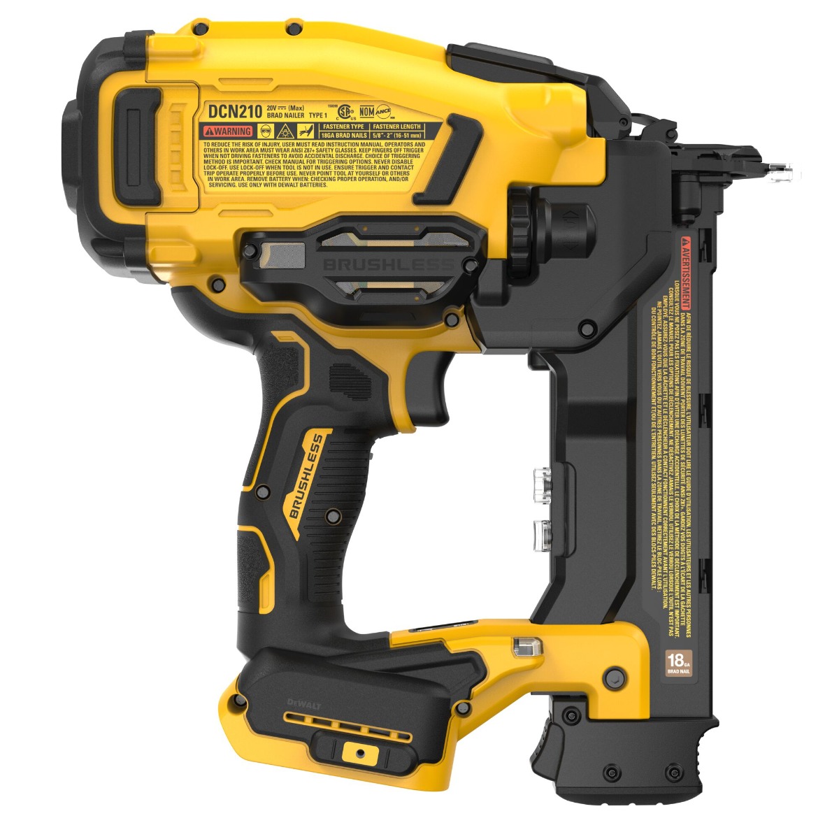 Dewalt DCN210B 20V 18 Ga. Cordless Brad Nail Gun no battery