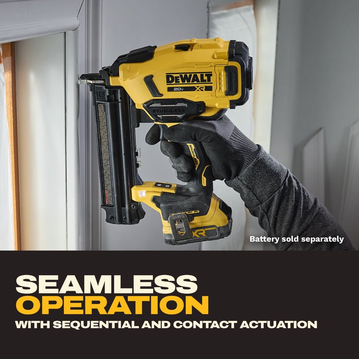 Dewalt DCN210B 20V 18 Ga. Cordless Brad Nailer seamless operation