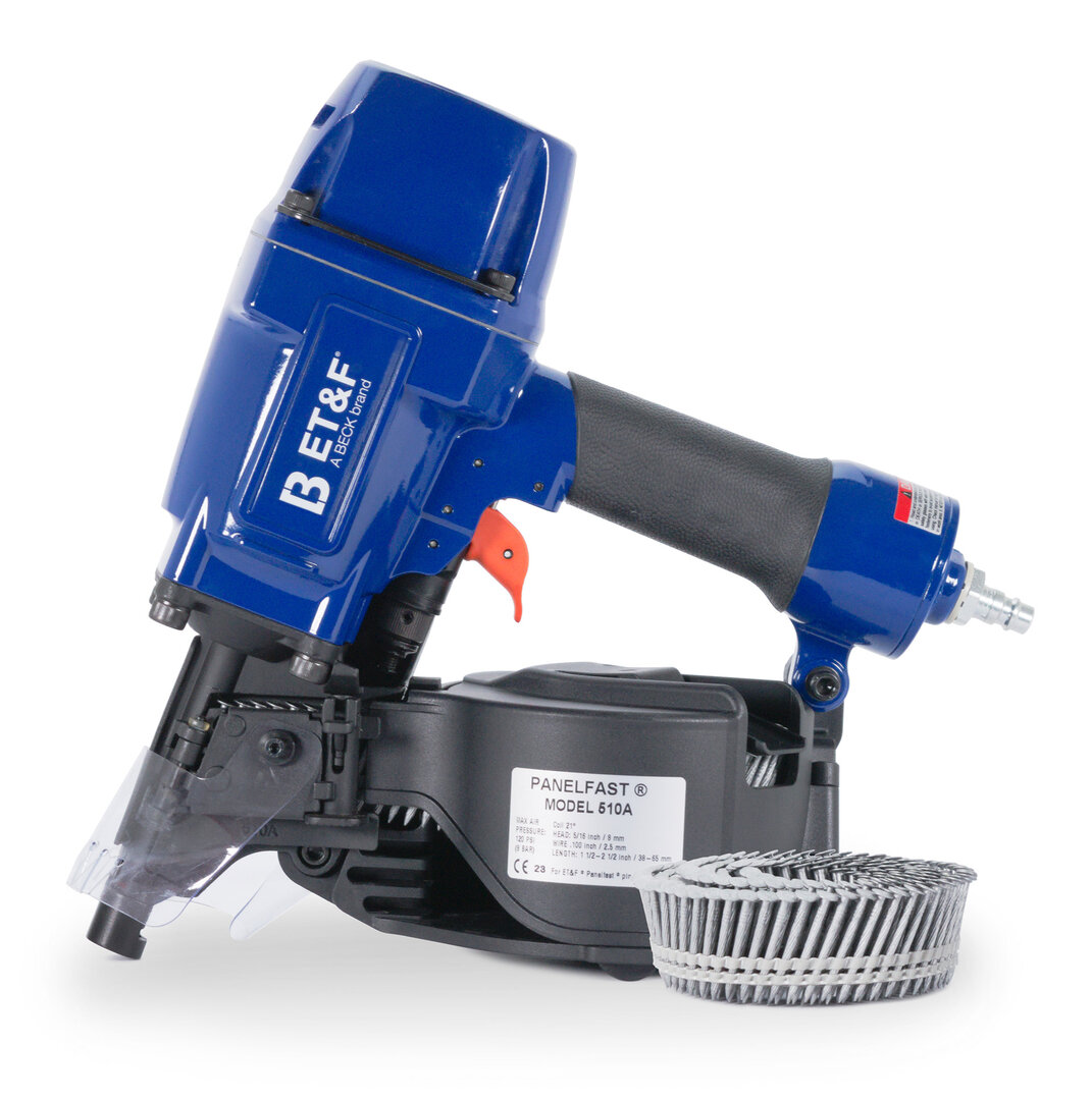 ET&F Panelfast 510A Steel Framing Coil Nailer for 1-1/2" to 2-1/2" plastic rope collated ags-100 series pins
