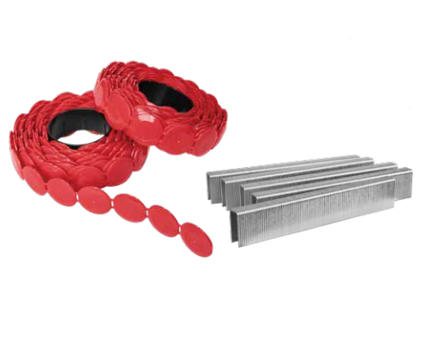 Everwin RCAP058S-R01 7/16" Crown x 5/8" Leg Staples and Plastic Caps