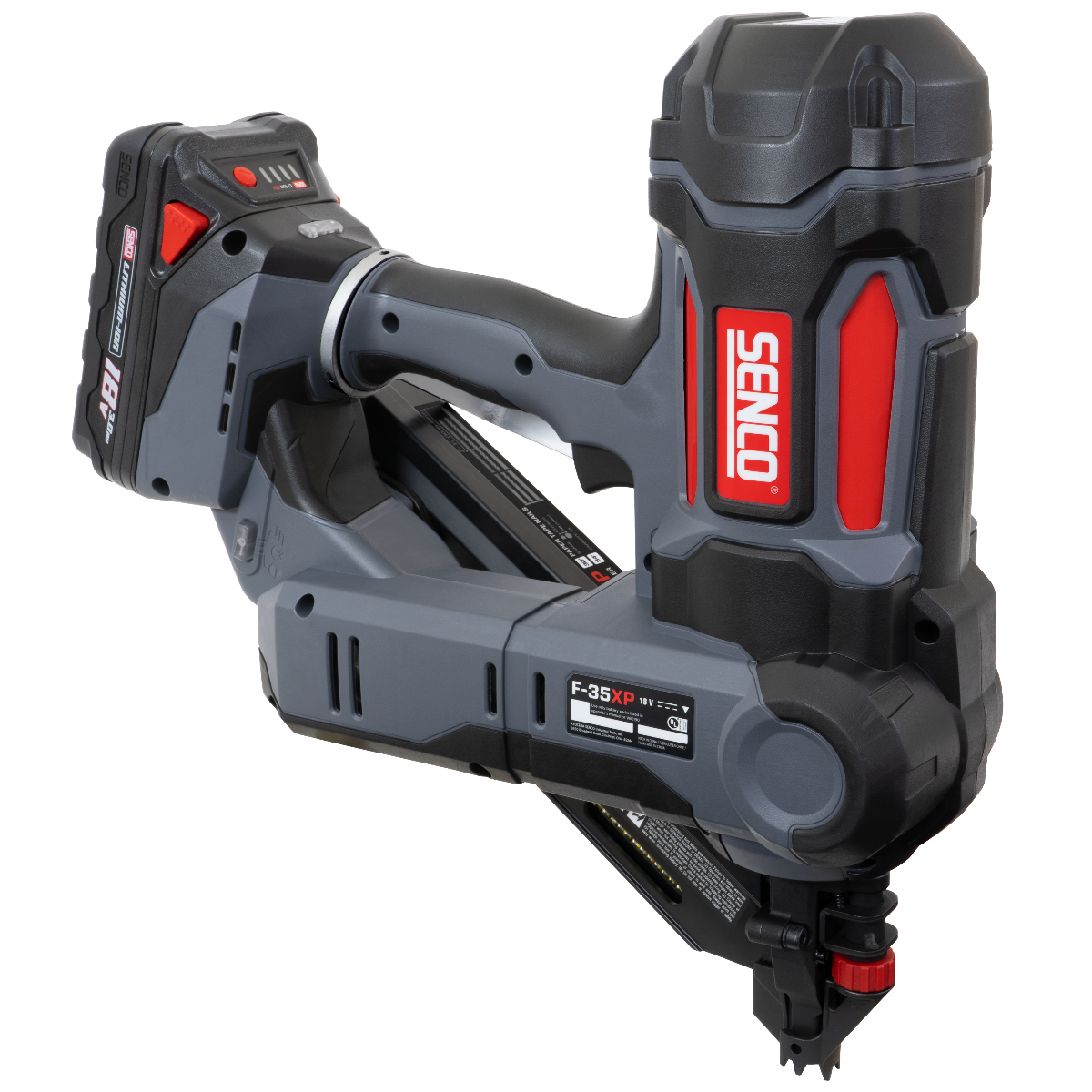 Senco Fusion F-35XP Paper-Tape Cordless Framing Nailer, 2" to 3-1/2" upright angle