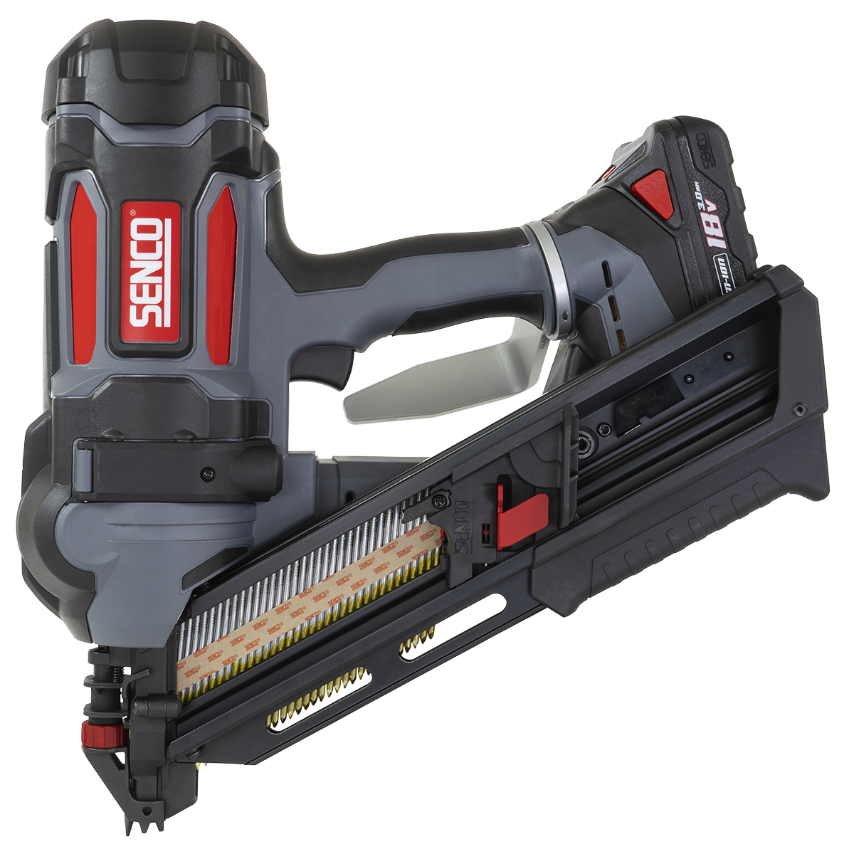 Senco Fusion F-35XP Paper-Tape Cordless Framing Nailer, 2" to 3-1/2" with fasteners