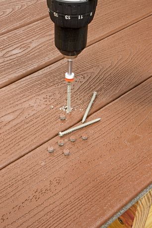 #10 x 2-3/4" Tan05 316 Stainless Steel DCU Composite Deck Screw DCU234S316TN05 installation