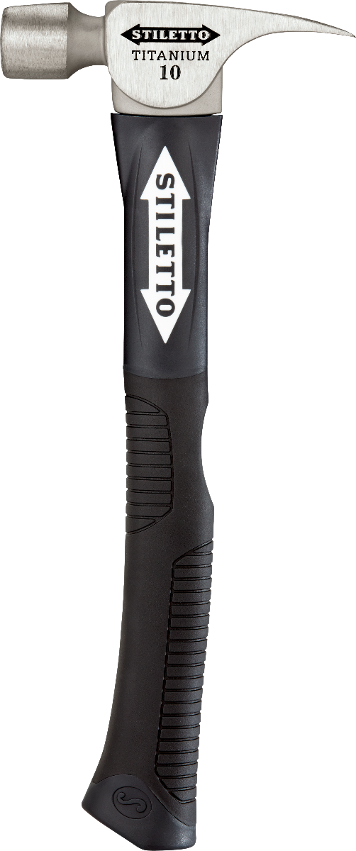 Stiletto FH10C-F 10oz Smooth Face, 14-1/2" Curved Handle Hybrid Finish Hammer titanium fiberglass