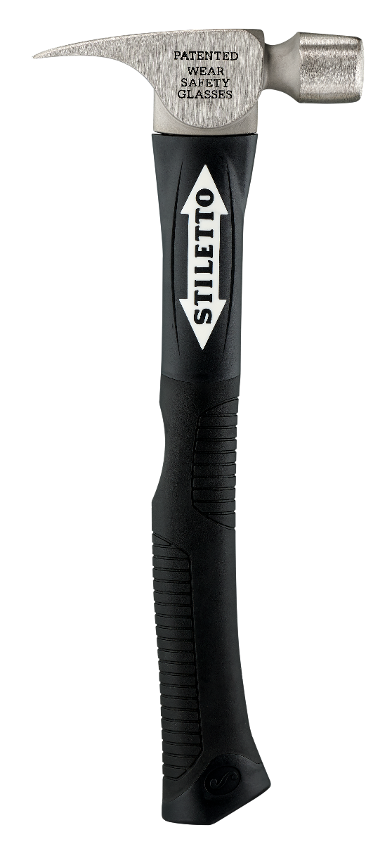 Stiletto FH10C-F 10oz Smooth Face, 14-1/2" Curved Handle Hybrid Finish Hammer straight claw