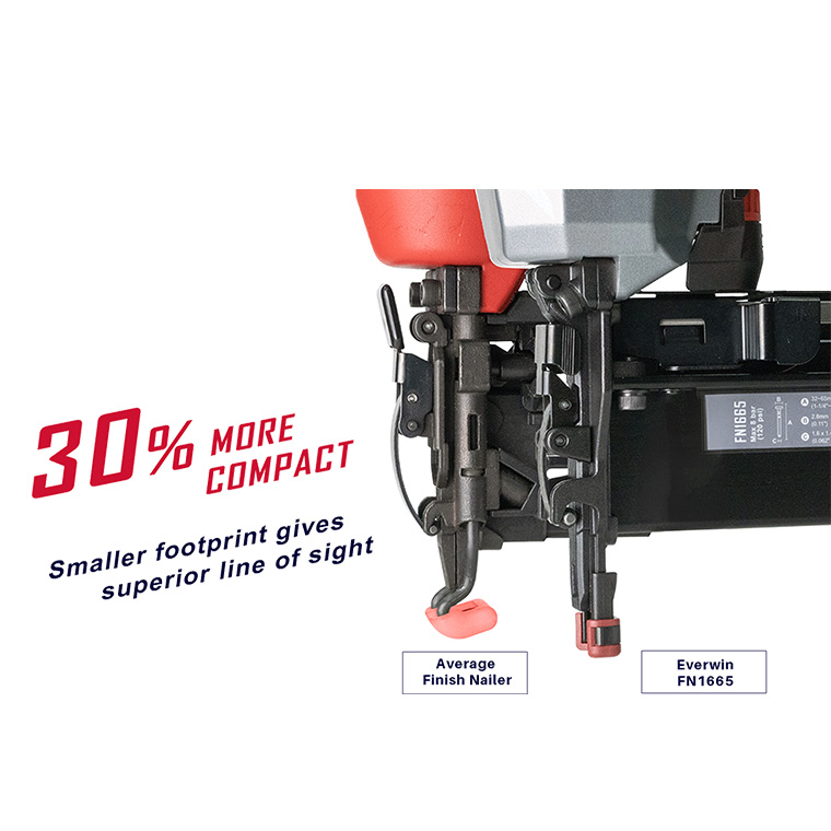 Everwin FN1665 16 Gauge Straight Finish Nailer more compact