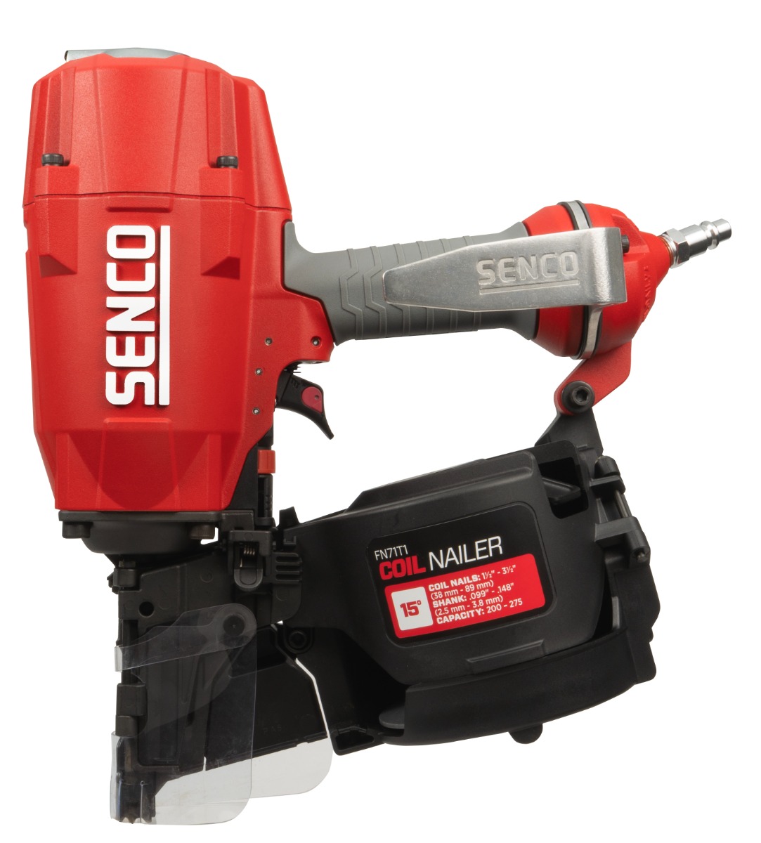 Senco FN71T1 15 Degree Coil Framing Nailer Pneumatic 1-1/2” to 3-1/2” nails